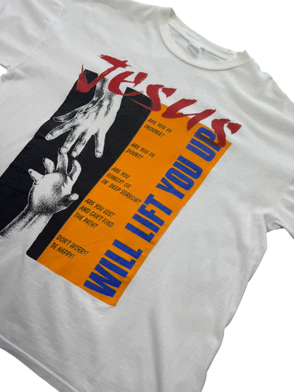 Vintage Single Stitch Jesus Will Lift You UP Jesus Tee (XL)