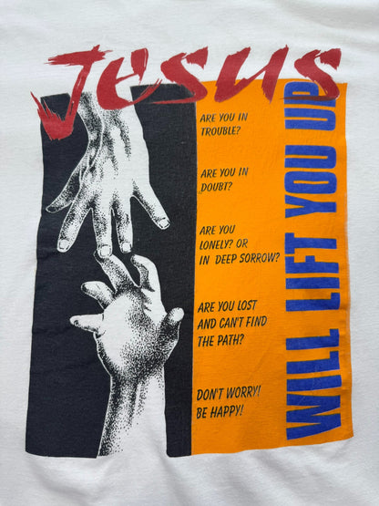 Vintage Single Stitch Jesus Will Lift You UP Jesus Tee (XL)