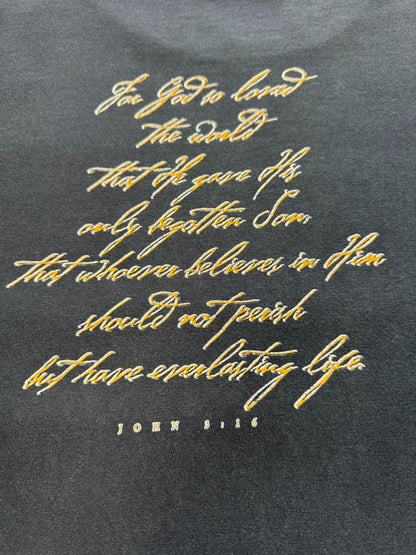RARE Vintage 90s Jesus Christ Public Display of Affection John 3:16 (XXL)