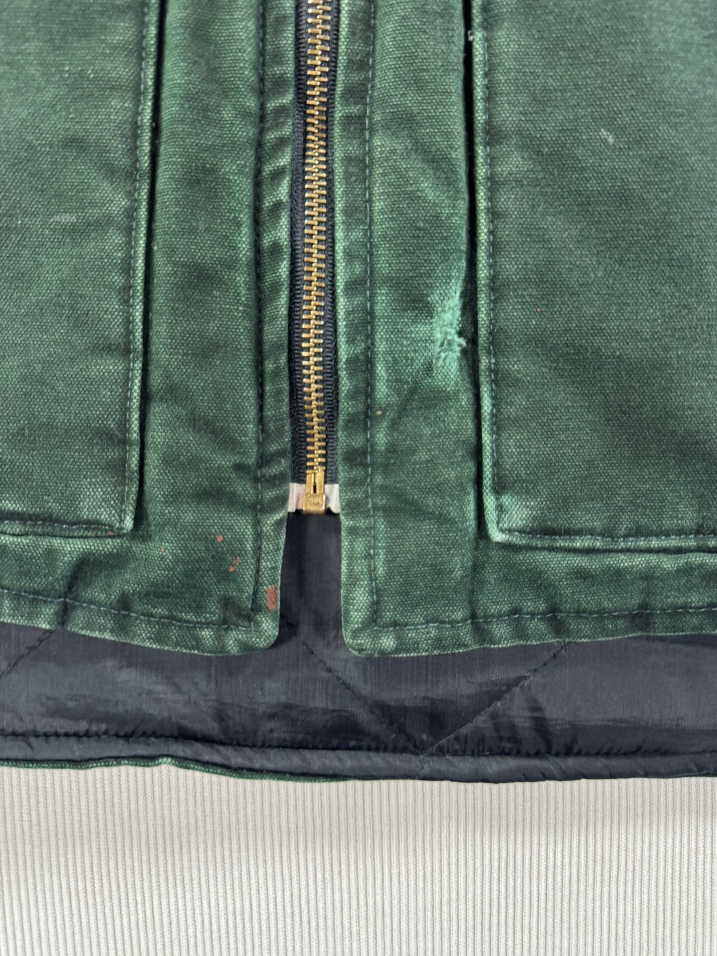 Vintage Carhartt Vest V02 SPC Spruce Dark Green Arctic Quilted Mens Sz XL USA