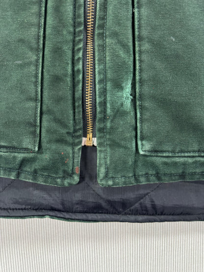 Vintage Carhartt Vest V02 SPC Spruce Dark Green Arctic Quilted Mens Sz XL USA