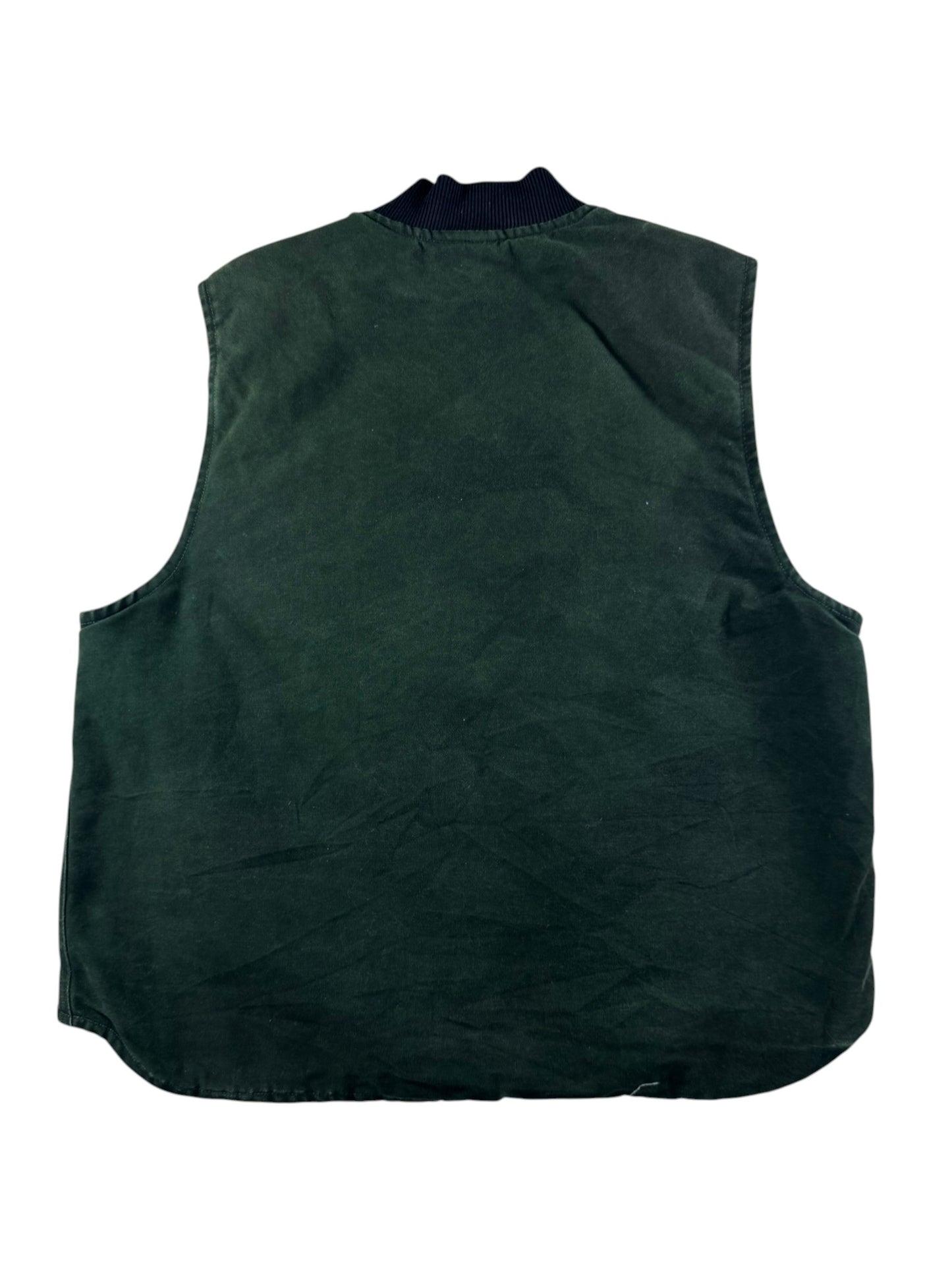 Vintage Carhartt Vest V02 SPC Spruce Dark Green Arctic Quilted Mens Sz XL USA