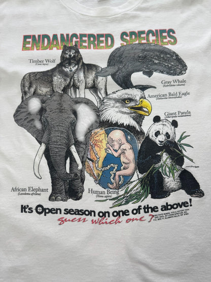Vintage '92 Living Epistles Endangered Species Single Stitch Tee (XL)