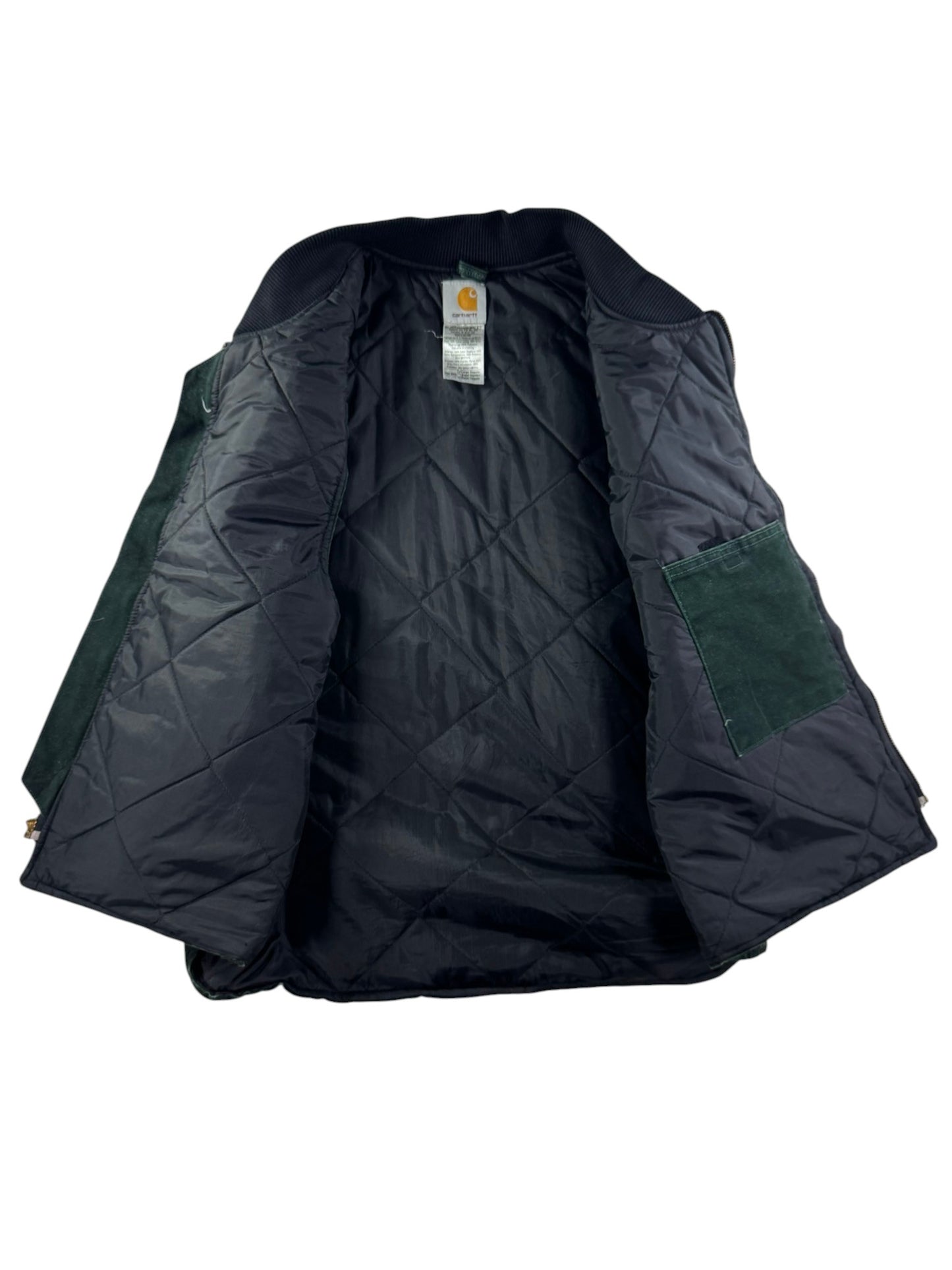 Vintage Carhartt Vest V02 SPC Spruce Dark Green Arctic Quilted Mens Sz XL USA