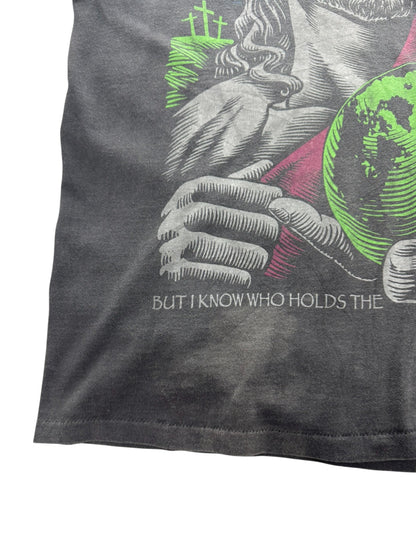 Vintage '93 Living Epistles “Who Holds the Future” Jesus Graphic Single Stitch Tee (XL)