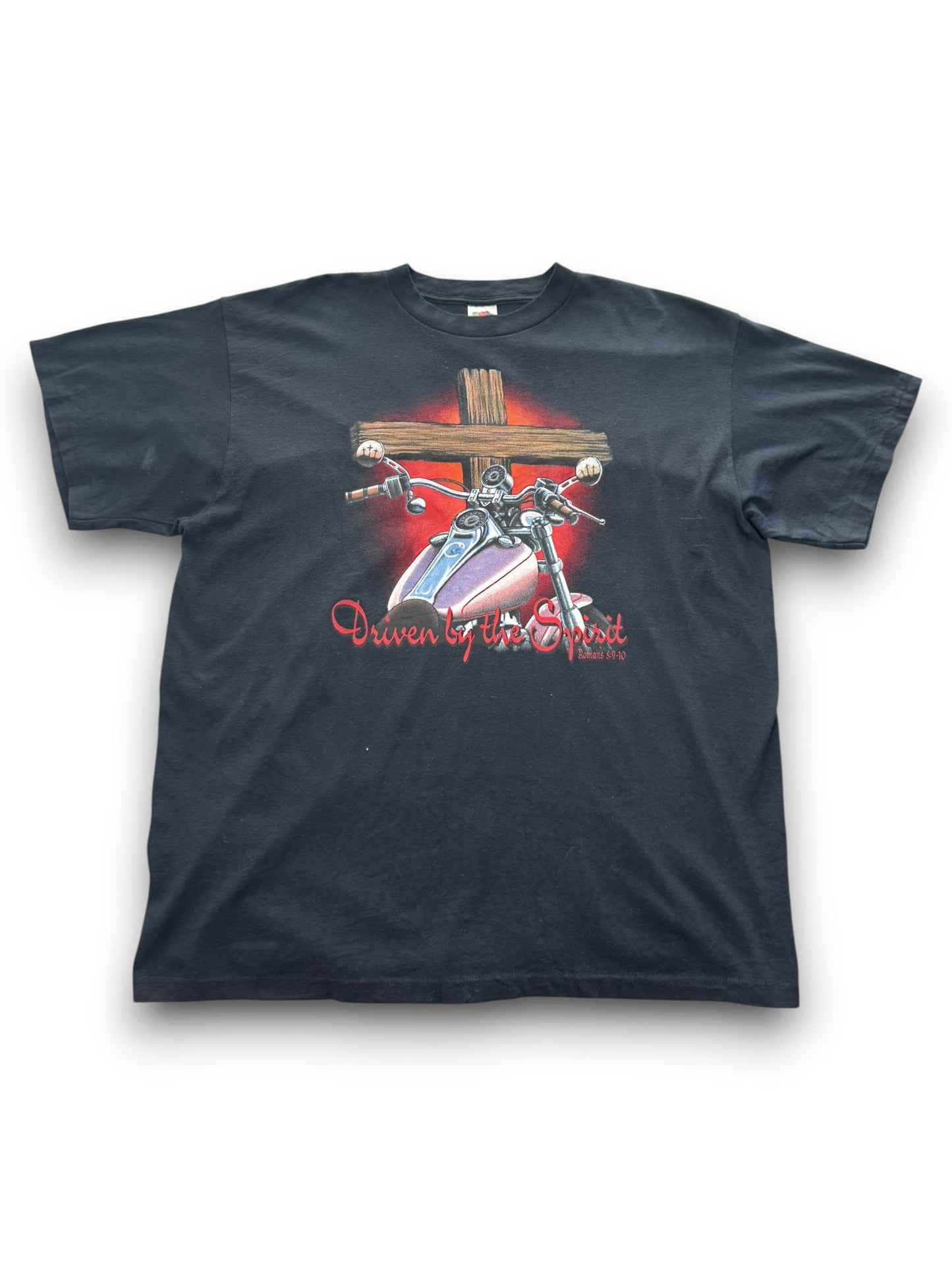 Vintage Driven by the Spirit Biker Jesus Tee (XL)