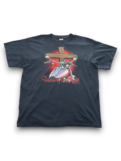 Vintage Driven by the Spirit Biker Jesus Tee (XL)