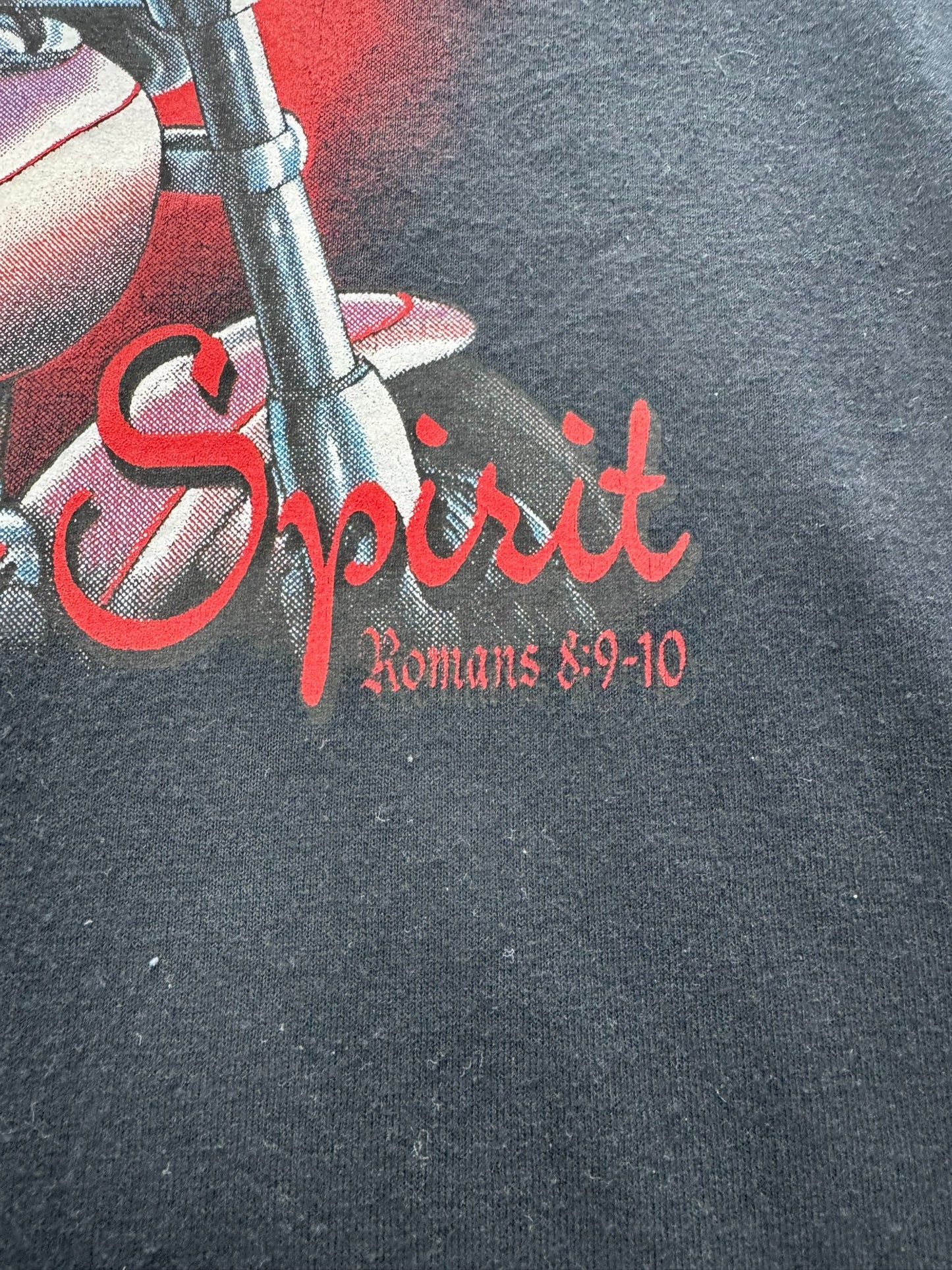 Vintage Driven by the Spirit Biker Jesus Tee (XL)