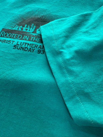 Vintage '93 Rooted in the Gospel Christ Lutheran Rally Tee (XL)