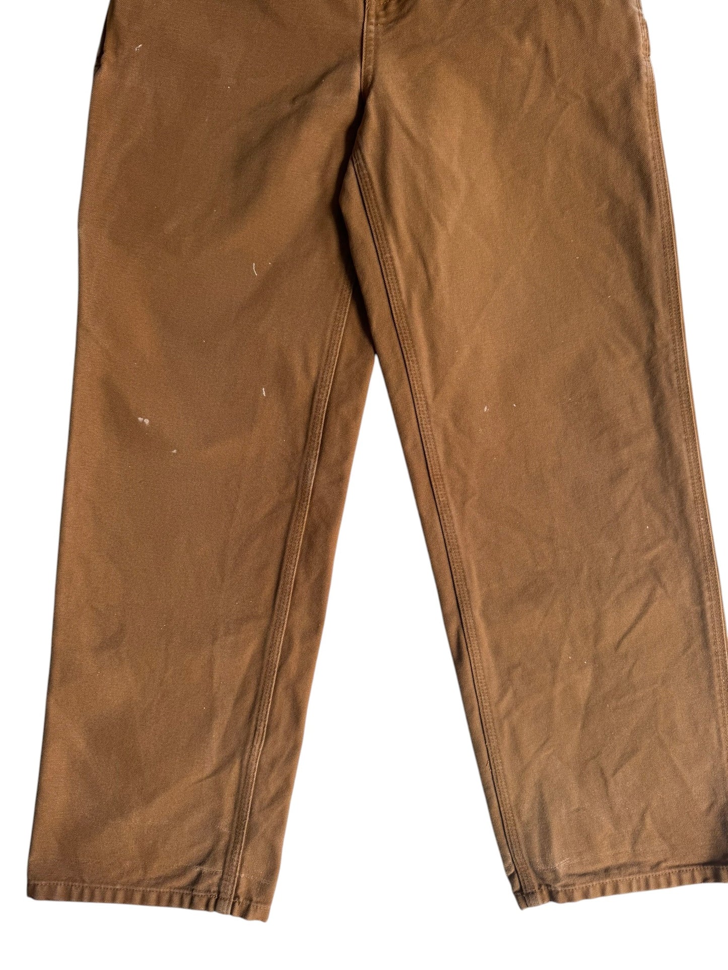 Carhartt Womens  Duck Canvas Carpenter Work Pants Brown Size 16 Womens (W28 L28)