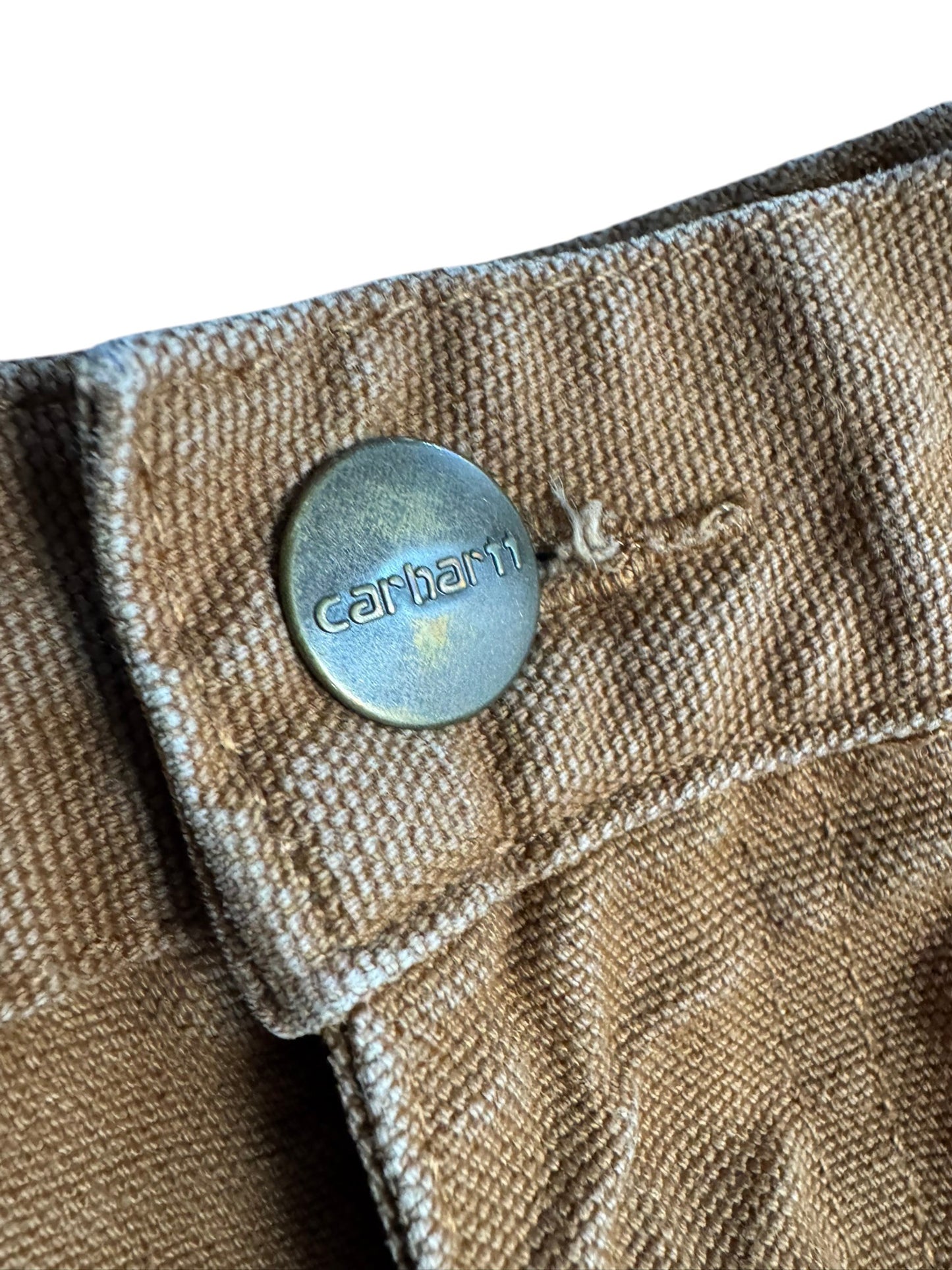 Carhartt Womens  Duck Canvas Carpenter Work Pants Brown Size 16 Womens (W28 L28)