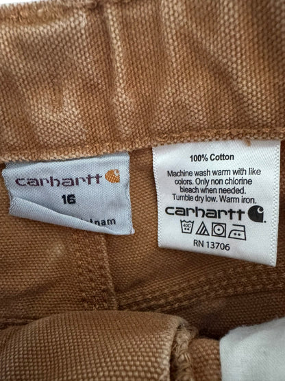 Carhartt Womens  Duck Canvas Carpenter Work Pants Brown Size 16 Womens (W28 L28)