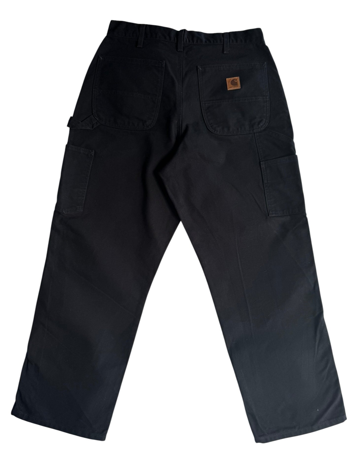 Carhartt B11 BLK Black Duck Canvas Loose Fit Carpenter Pants 34x30 (Fits 32x29)