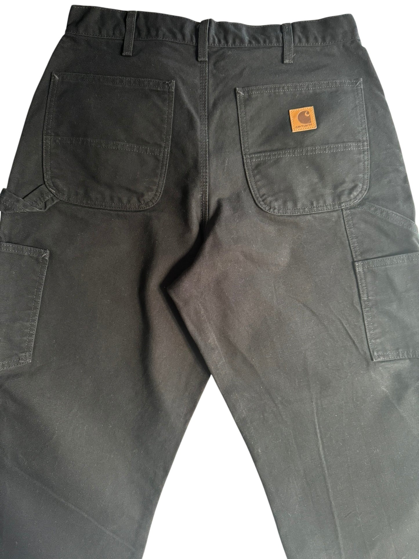 Carhartt B11 BLK Black Duck Canvas Loose Fit Carpenter Pants 34x30 (Fits 32x29)