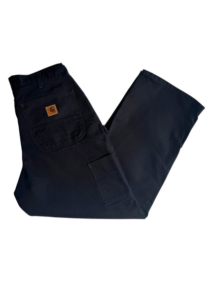 Carhartt B11 BLK Black Duck Canvas Loose Fit Carpenter Pants 34x30 (Fits 32x29)