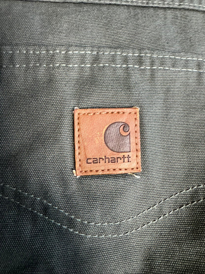 Carhartt B159-DMS Mens Green Canvas Carpenter Work Pants 34x30 Relaxed Fit 2011