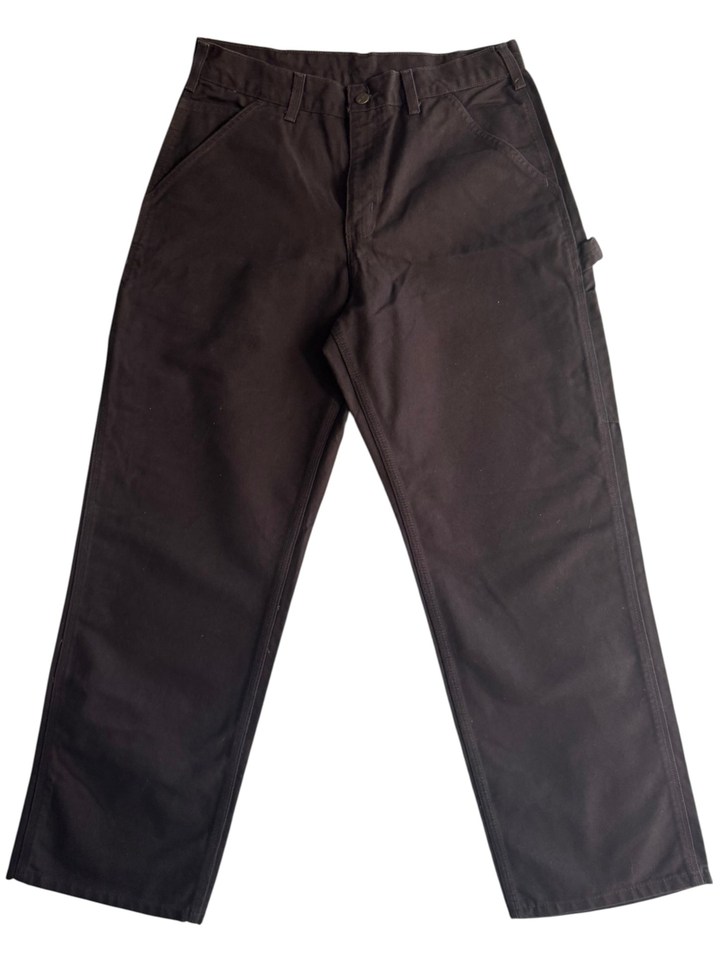 Carhartt B11 DKB Loose Fit Duck Work Dungaree Pants Men 32x30 Brown Vintage 2013