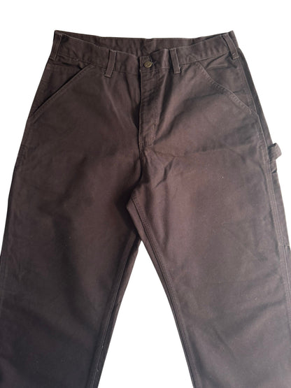 Carhartt B11 DKB Loose Fit Duck Work Dungaree Pants Men 32x30 Brown Vintage 2013