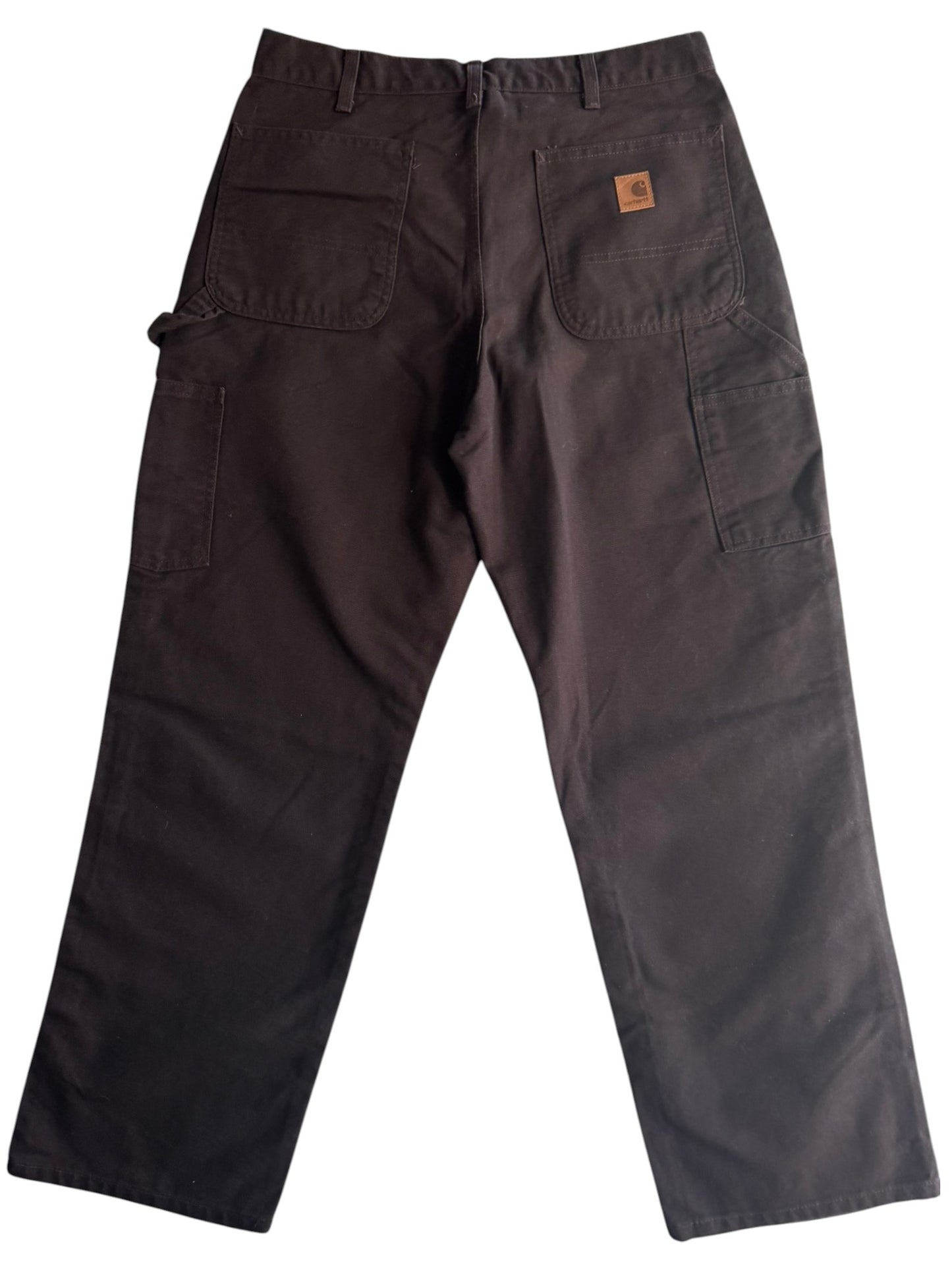 Carhartt B11 DKB Loose Fit Duck Work Dungaree Pants Men 32x30 Brown Vintage 2013