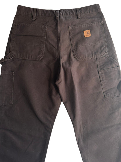 Carhartt B11 DKB Loose Fit Duck Work Dungaree Pants Men 32x30 Brown Vintage 2013