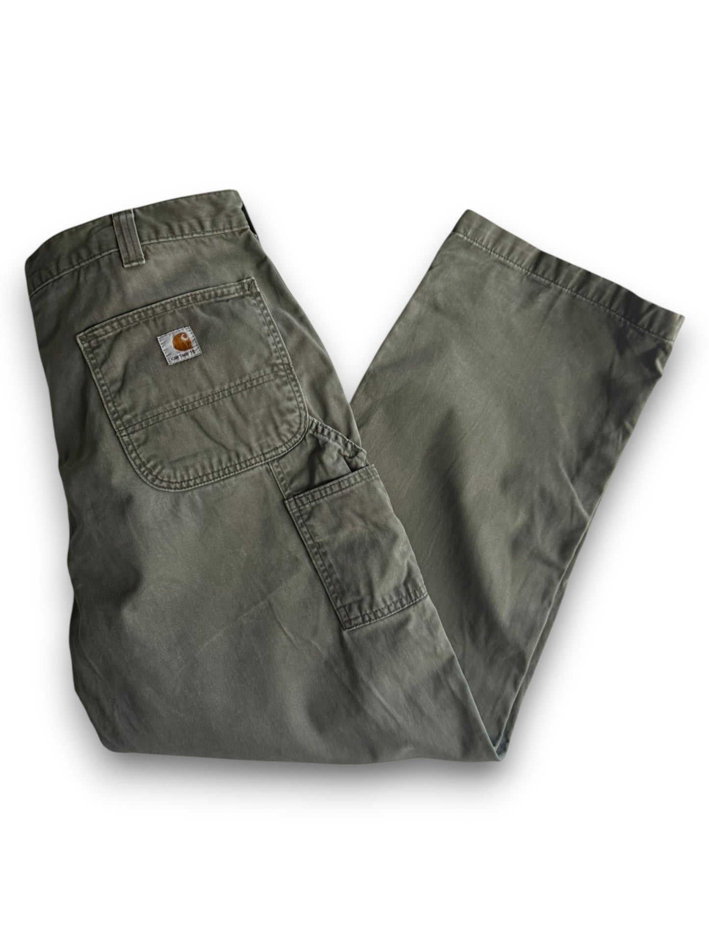 VTG Carhartt B324 ARG Canvas Carpenter Pant Relaxed Fit Men's 42x30 (Fits 42x29)