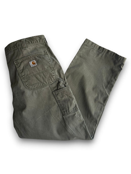 VTG Carhartt B324 ARG Canvas Carpenter Pant Relaxed Fit Men's 42x30 (Fits 42x29)