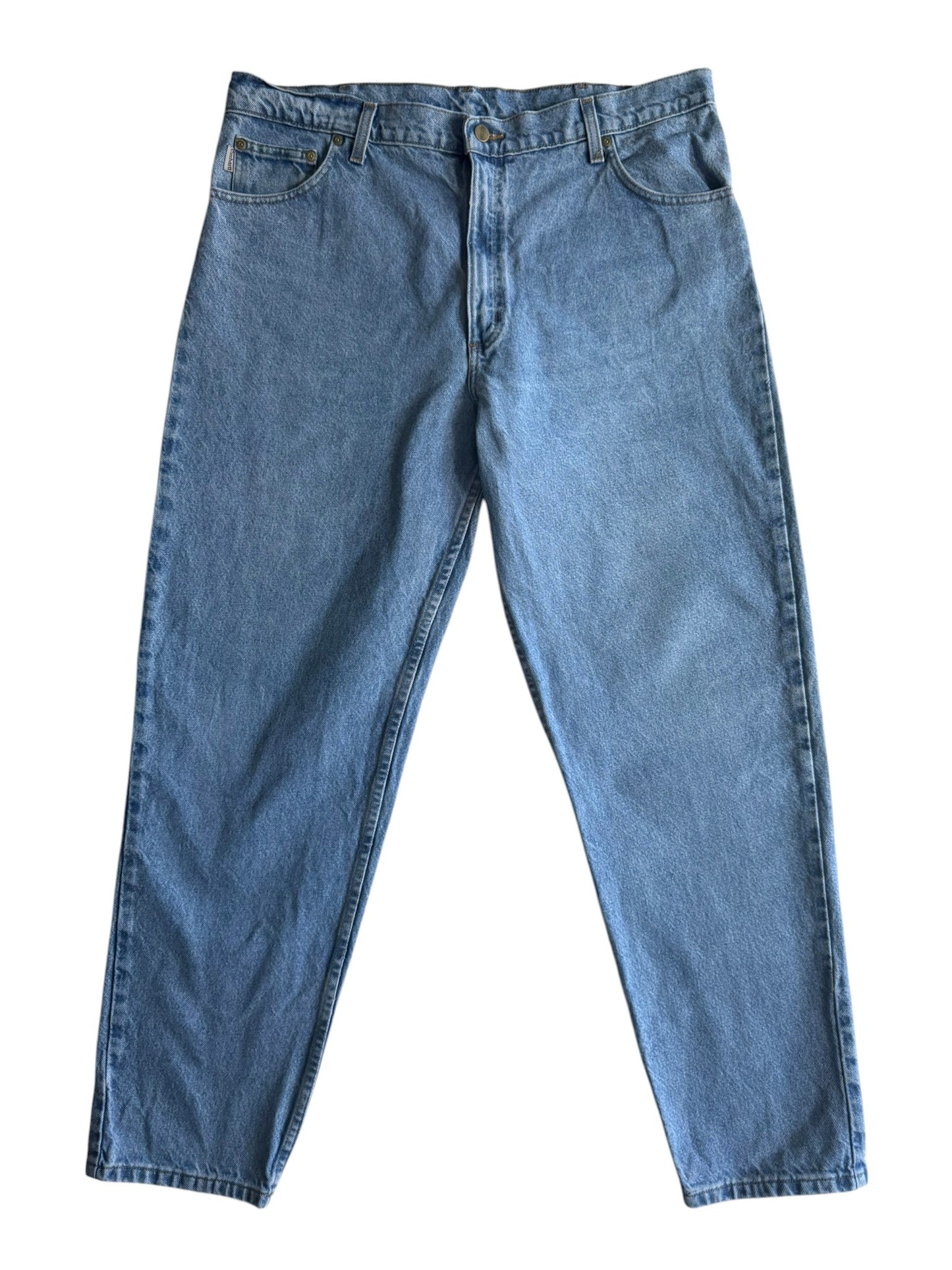 Carhartt B17 DST Relaxed Fit Tapered Leg Blue Denim Work Jean 40x32 (Fits 38x32)