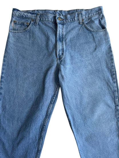 Carhartt B17 DST Relaxed Fit Tapered Leg Blue Denim Work Jean 40x32 (Fits 38x32)