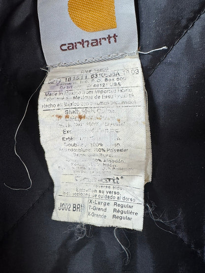 Vintage Carhartt J002 BRN Arctic Beige Duck Canvas Quilted Detroit Jacket Sz. XL