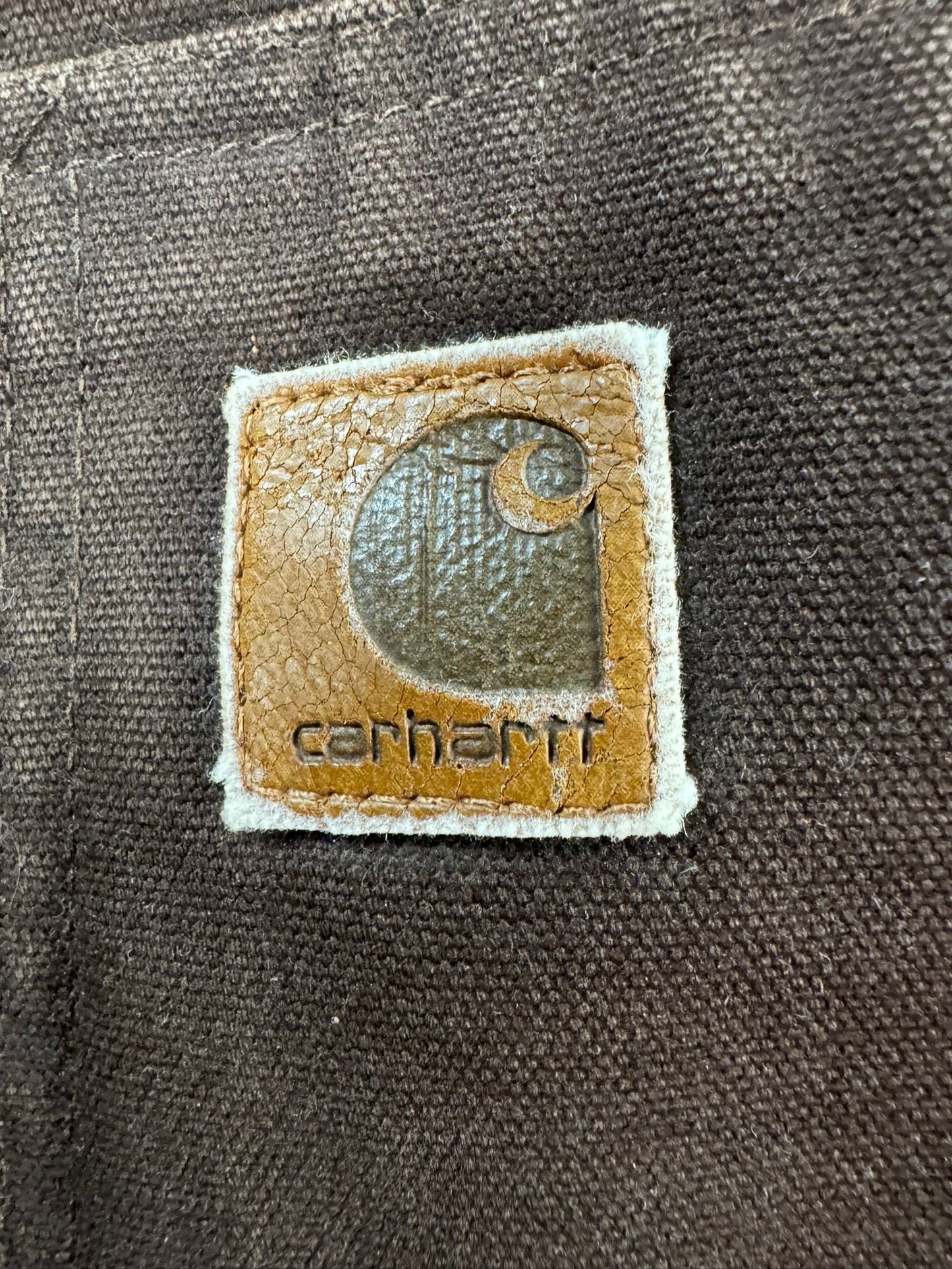 Carhartt J22 DKB Duck Canvas Artic Detroit Quilted Insulted Workwear Jacket Sz L