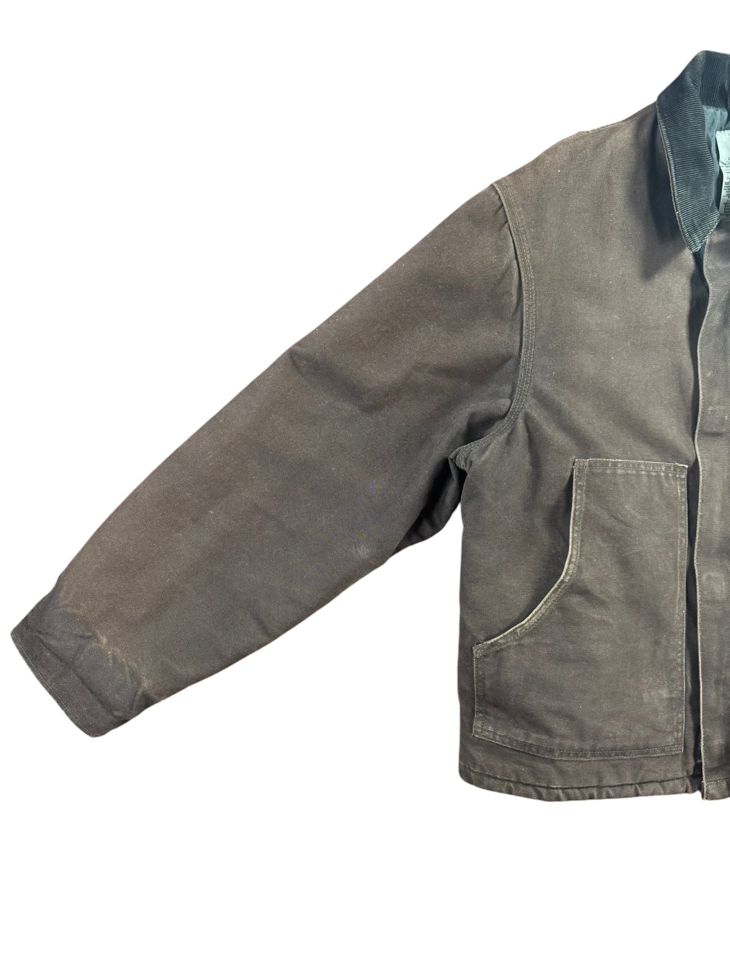 Carhartt J22 DKB Duck Canvas Artic Detroit Quilted Insulted Workwear Jacket Sz L