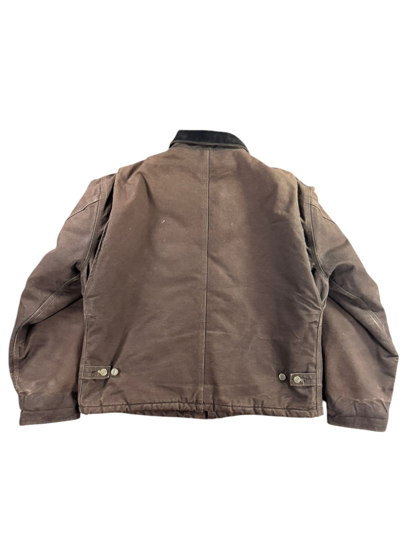 Carhartt J22 DKB Duck Canvas Artic Detroit Quilted Insulted Workwear Jacket Sz L