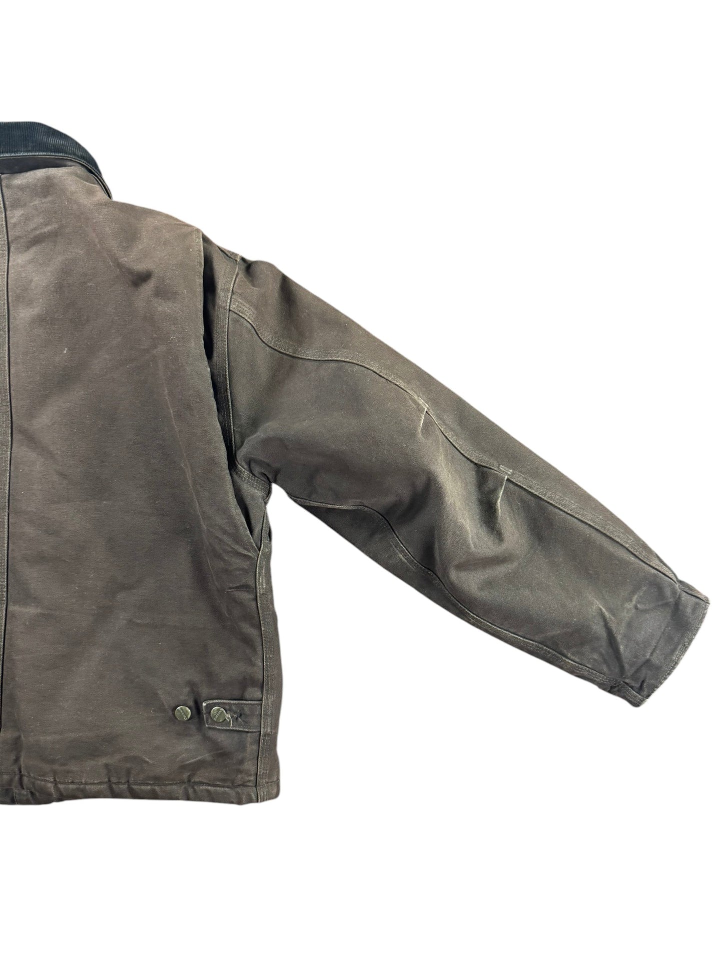Carhartt J22 DKB Duck Canvas Artic Detroit Quilted Insulted Workwear Jacket Sz L