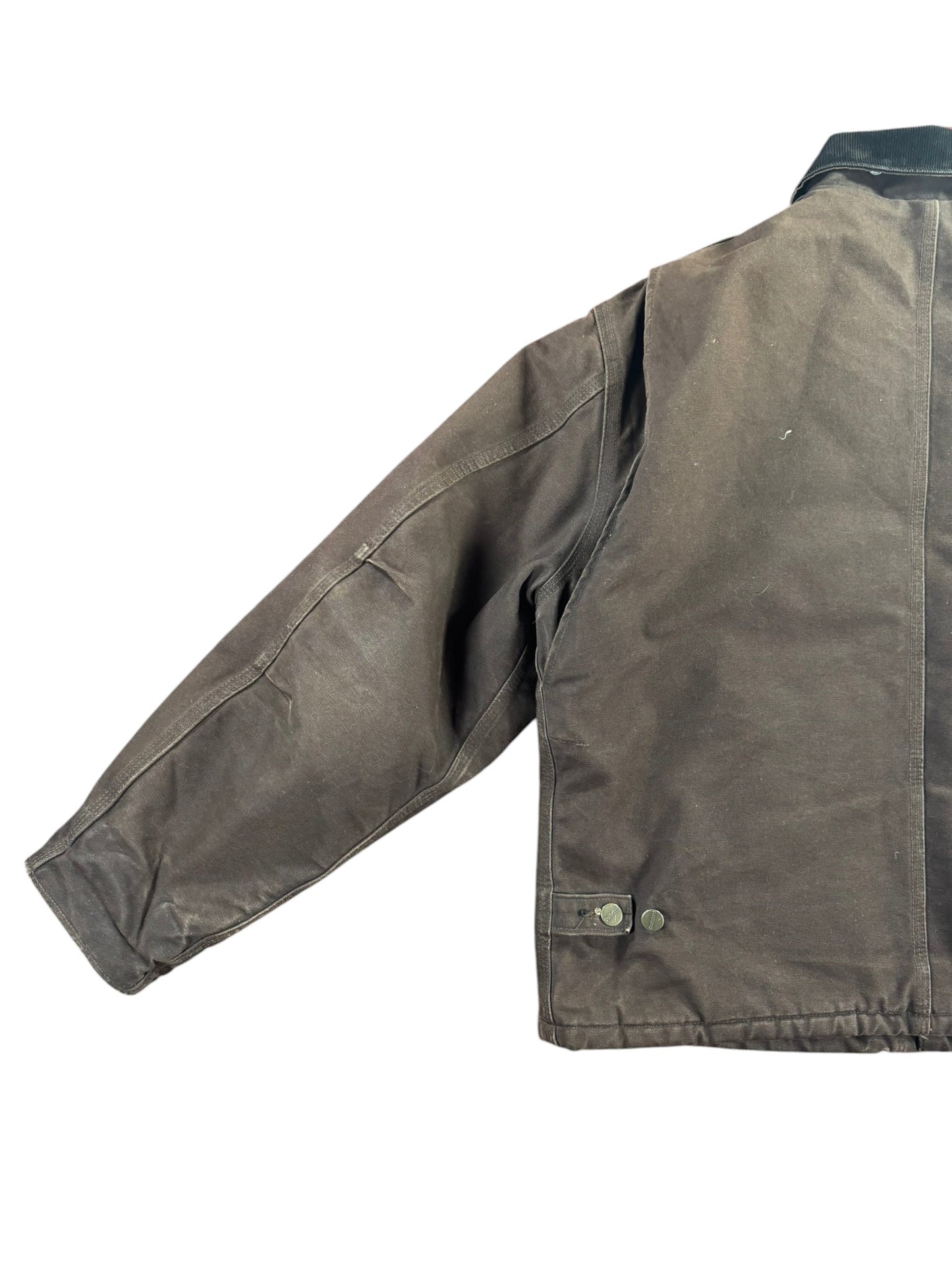 Carhartt J22 DKB Duck Canvas Artic Detroit Quilted Insulted Workwear Jacket Sz L