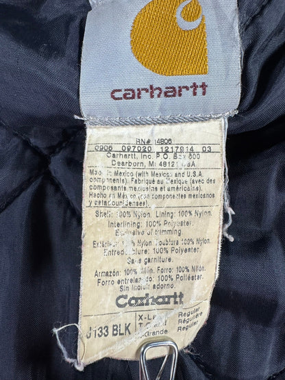 VTG Carhartt J133 BLK Youkon Extremes Quilted Active Jacket USA Made Men's XL