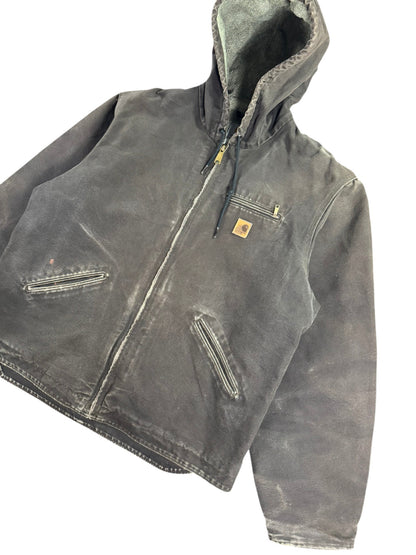 VTG Carhartt J141 DKB Hood Sherpa Lined Sierra Detroit Style Jacket Men's Sz. XL