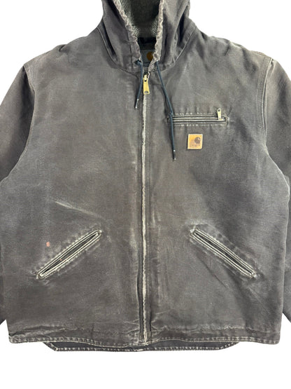 VTG Carhartt J141 DKB Hood Sherpa Lined Sierra Detroit Style Jacket Men's Sz. XL