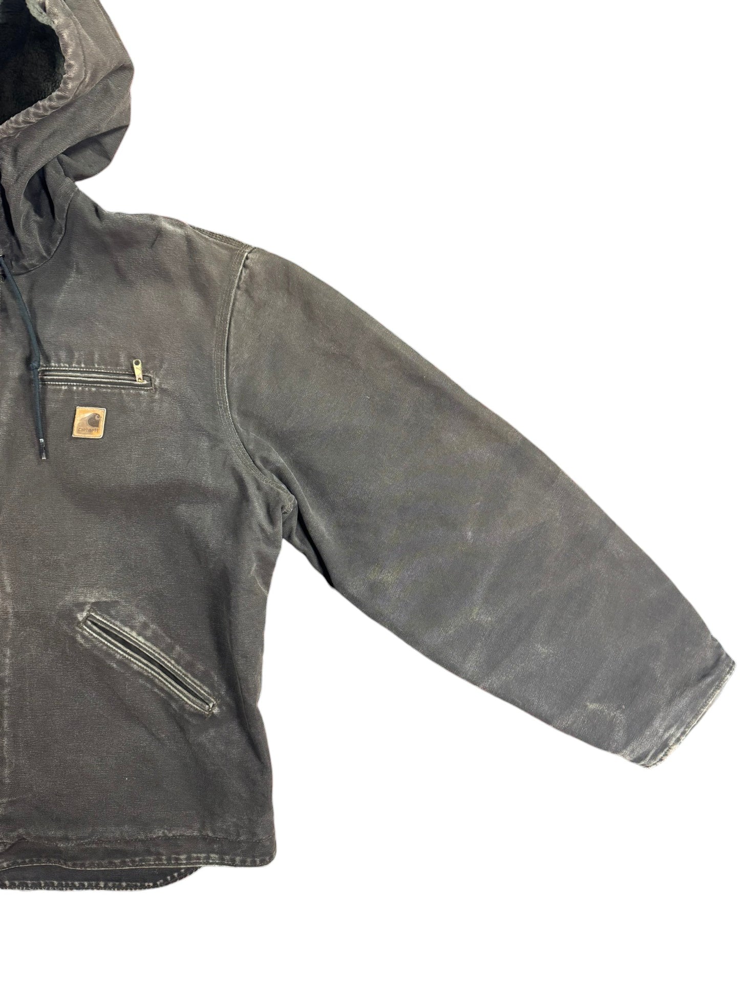 VTG Carhartt J141 DKB Hood Sherpa Lined Sierra Detroit Style Jacket Men's Sz. XL