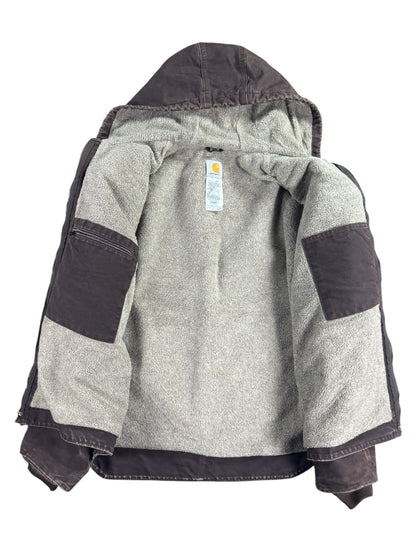 VTG Carhartt J141 DKB Hood Sherpa Lined Sierra Detroit Style Jacket Men's Sz. XL