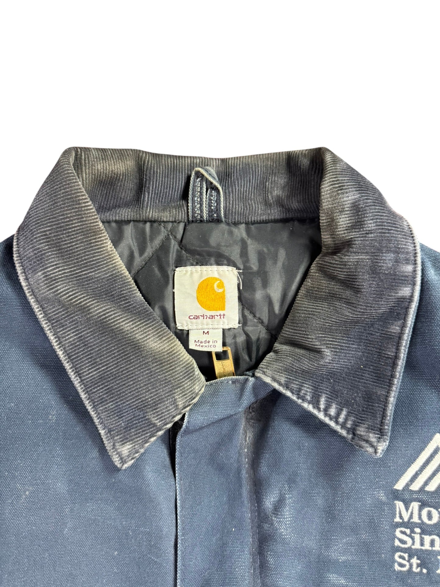 Carhartt C003 DNY Duck Canvas Quilted Artic Traditional Coat Navy Mens Sz. M