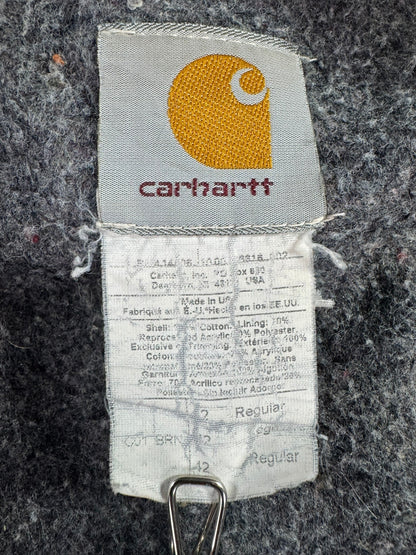 Vintage Carhartt C01 BRN Chore Coat Blanket Lined Union Made USA Men Sz. 46 (L )