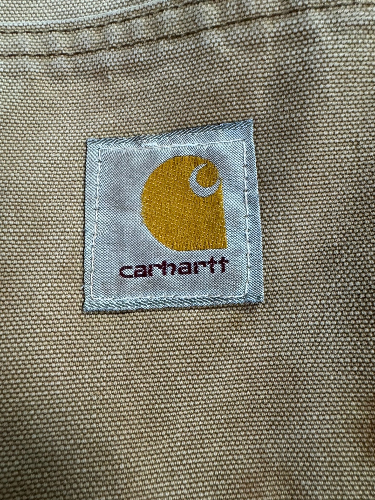 Vintage Carhartt C01 BRN Chore Coat Blanket Lined Union Made USA Men Sz. 46 (L )