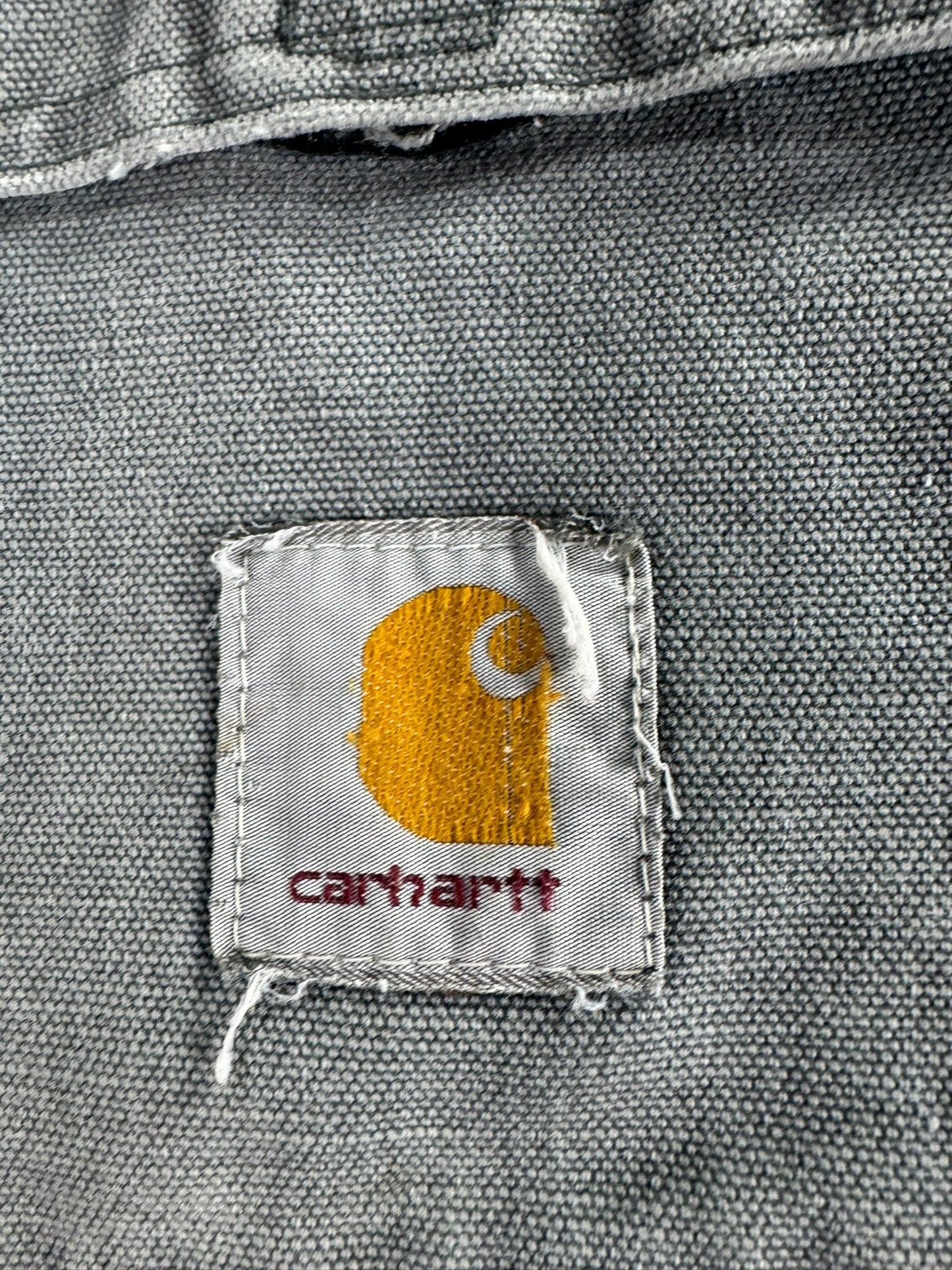 Rare VTG Carhartt Men's Quilted Lined Canvas Jacket C26 HTG W/ Hood USA Green XL