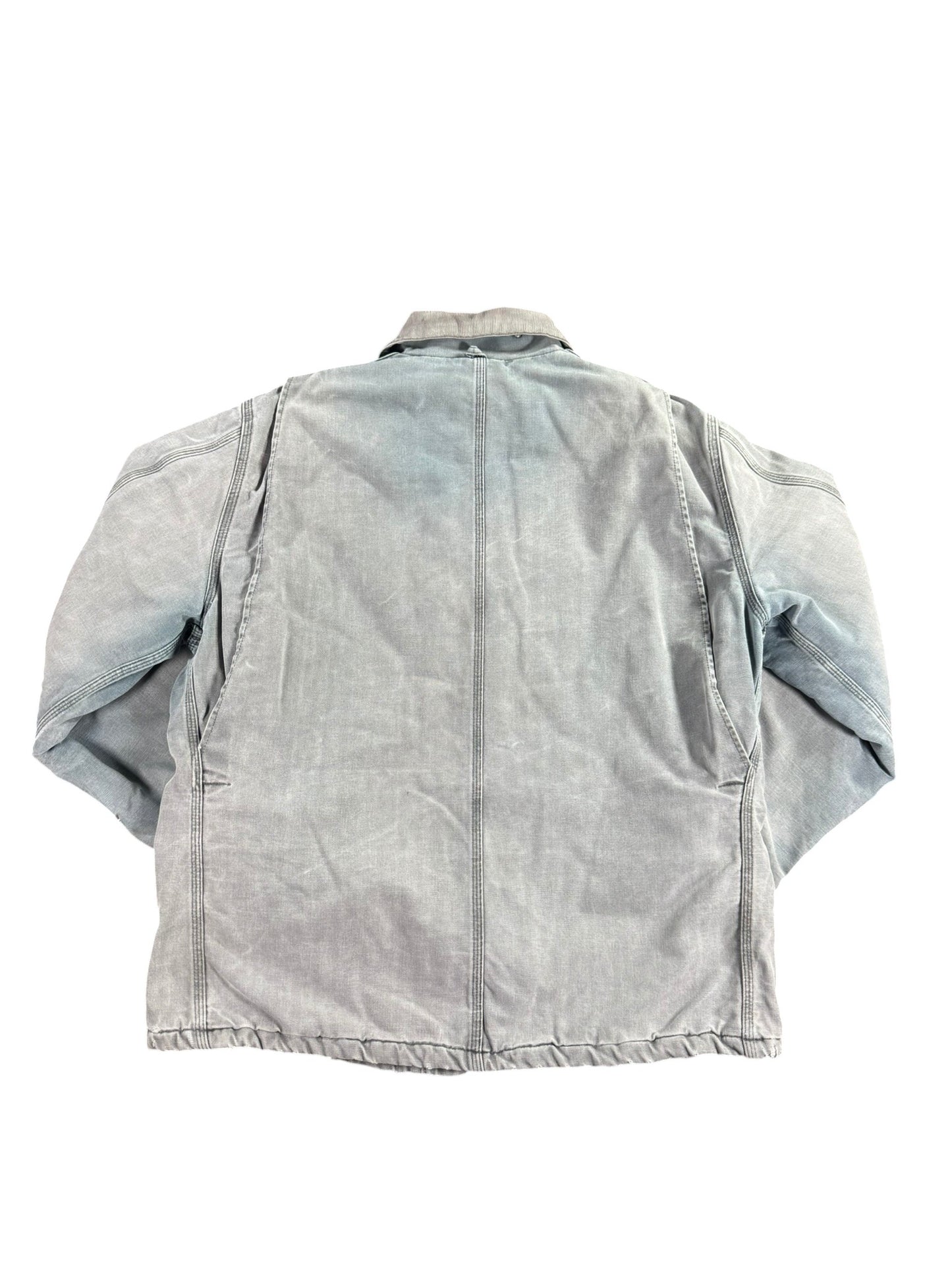 Rare VTG Carhartt Men's Quilted Lined Canvas Jacket C26 HTG W/ Hood USA Green XL