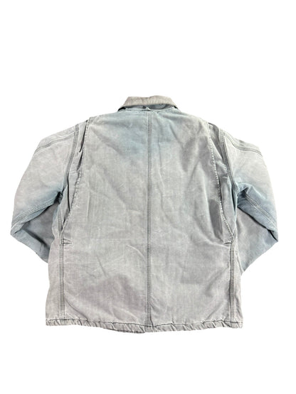 Rare VTG Carhartt Men's Quilted Lined Canvas Jacket C26 HTG W/ Hood USA Green XL