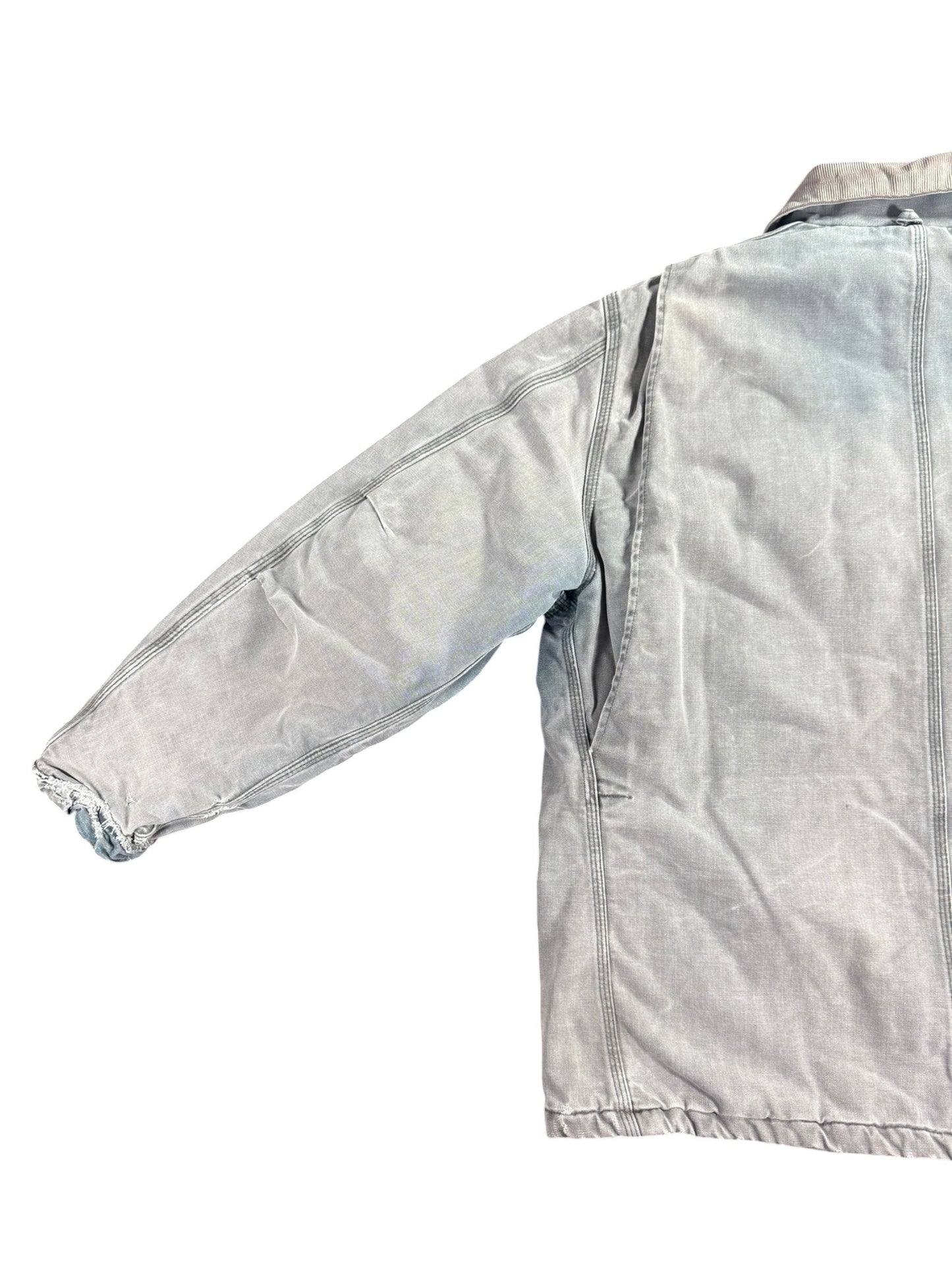 Rare VTG Carhartt Men's Quilted Lined Canvas Jacket C26 HTG W/ Hood USA Green XL