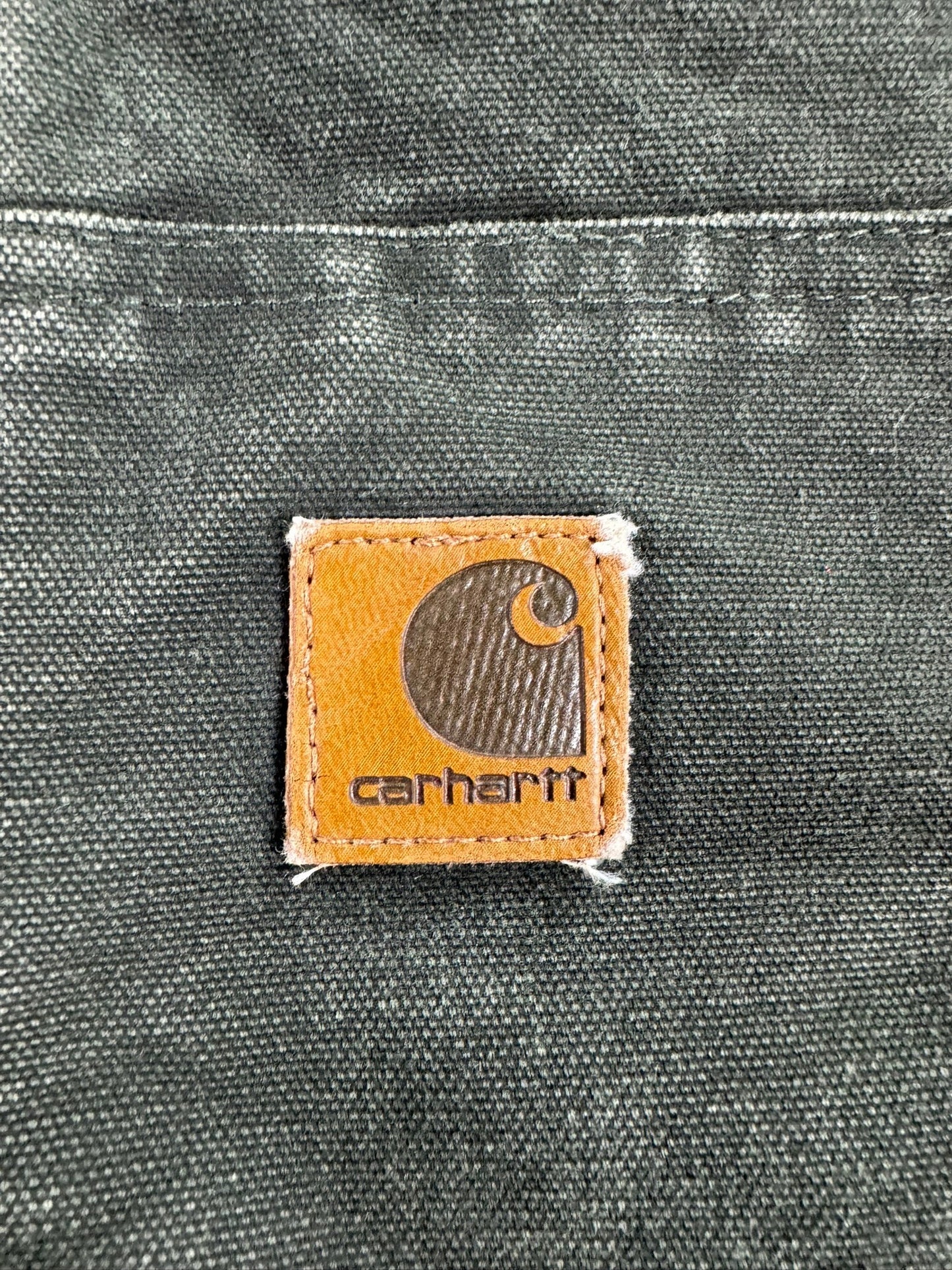 Vintage Carhartt J130 MOS Hooded Active Jacket Duck Canvas Moss Green Men's 2XL