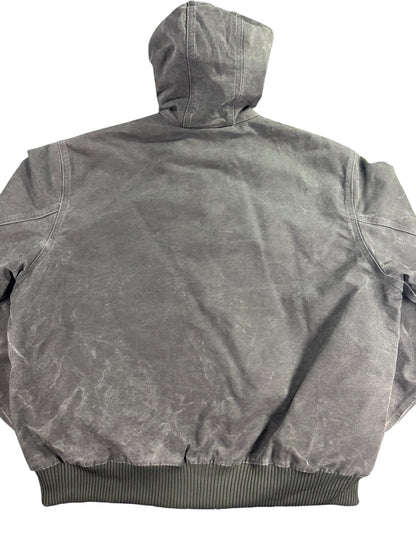 Vintage Carhartt J130 MOS Hooded Active Jacket Duck Canvas Moss Green Men's 2XL
