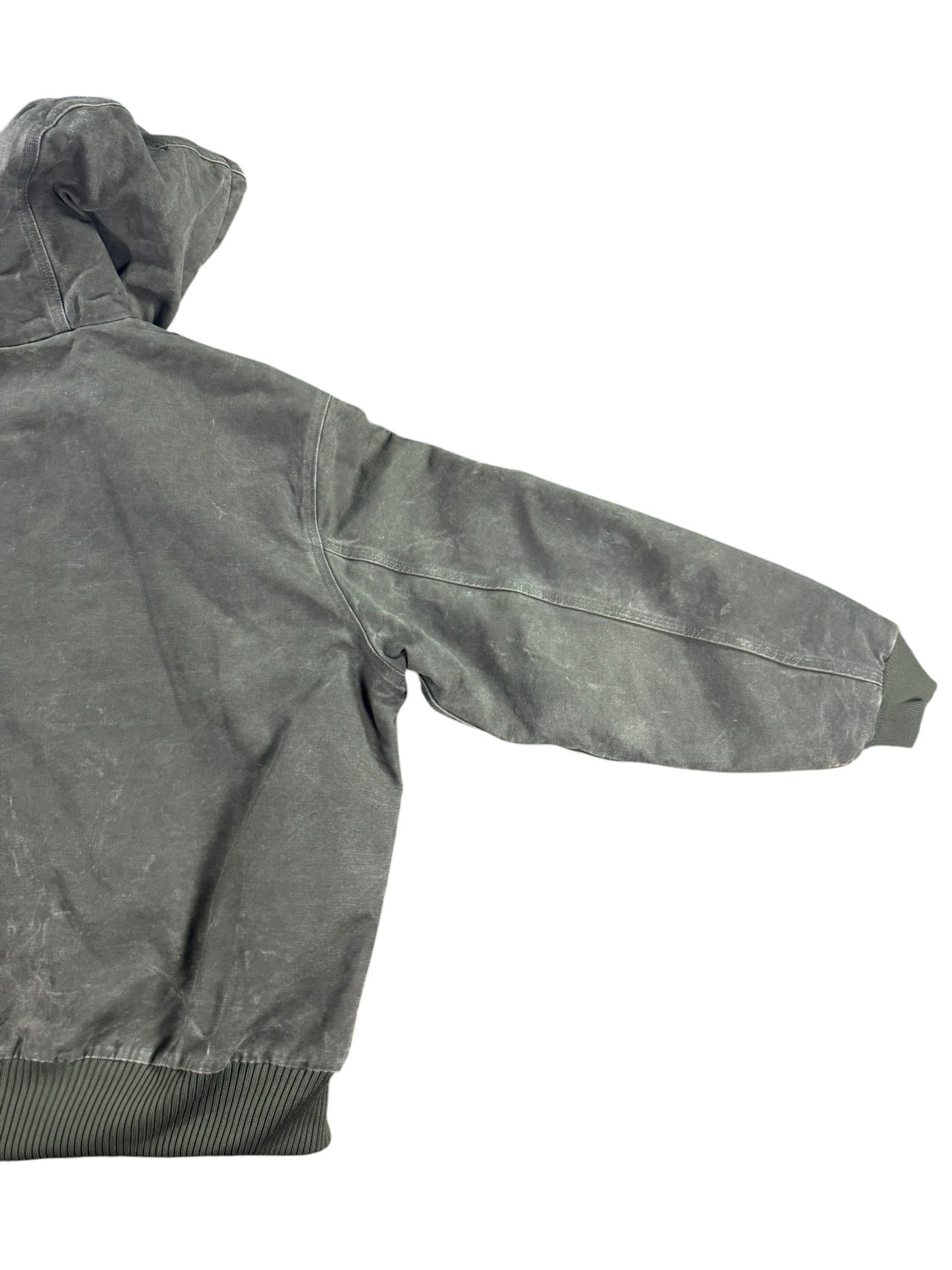 Vintage Carhartt J130 MOS Hooded Active Jacket Duck Canvas Moss Green Men's 2XL