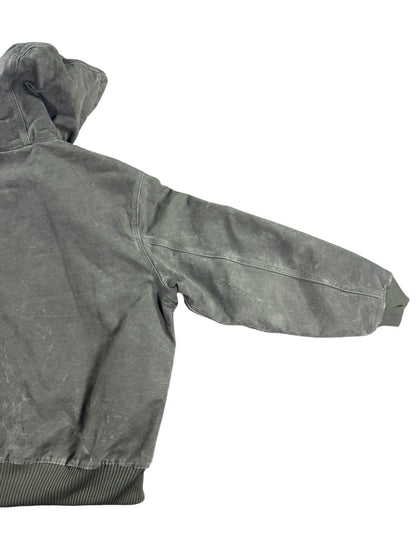 Vintage Carhartt J130 MOS Hooded Active Jacket Duck Canvas Moss Green Men's 2XL